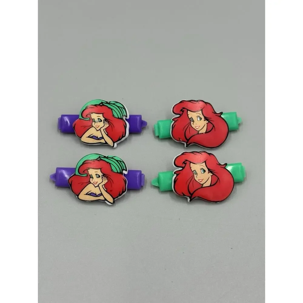 Vintage Disney's The Little Mermaid Barrette Clips 2 Sets‎ 4 Total
